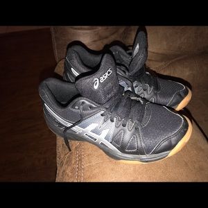 ASICS volleyball shoes.